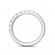 FlyerFit® 18K White Gold Micropave Cutdown Wedding Band
