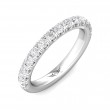 FlyerFit® 18K White Gold Micropave Cutdown Wedding Band