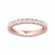 FlyerFit® 18K Pink Gold Micropave Cutdown Wedding Band
