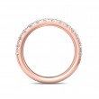 FlyerFit® 18K Pink Gold Micropave Cutdown Wedding Band