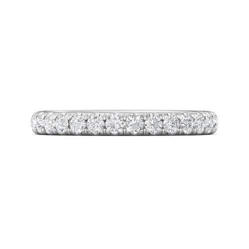 FlyerFit&reg; Platinum Micropave Cutdown Wedding Band