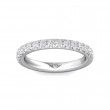 FlyerFit® Platinum Micropave Cutdown Wedding Band