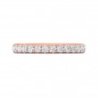 FlyerFit® 18K Pink Gold Micropave Cutdown Wedding Band