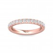 FlyerFit® 18K Pink Gold Micropave Cutdown Wedding Band