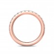 FlyerFit® 18K Pink Gold Micropave Cutdown Wedding Band