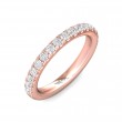 FlyerFit® 18K Pink Gold Micropave Cutdown Wedding Band