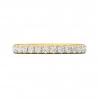 FlyerFit® 18K Yellow Gold Micropave Cutdown Wedding Band