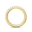 FlyerFit® 18K Yellow Gold Micropave Cutdown Wedding Band