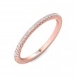 FlyerFit® 14K Pink Gold Micropave Cutdown Wedding Band