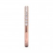 FlyerFit® 18K Pink Gold Micropave Cutdown Wedding Band