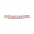 FlyerFit® 14K Pink Gold Micropave Cutdown Wedding Band