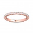 FlyerFit® 14K Pink Gold Micropave Cutdown Wedding Band