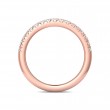 FlyerFit® 14K Pink Gold Micropave Cutdown Wedding Band