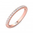 FlyerFit® 14K Pink Gold Micropave Cutdown Wedding Band