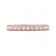FlyerFit® 14K Pink Gold Micropave Cutdown Wedding Band