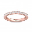 FlyerFit® 14K Pink Gold Micropave Cutdown Wedding Band