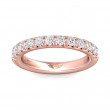FlyerFit® 18K Pink Gold Micropave Cutdown Wedding Band