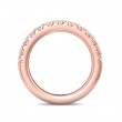 FlyerFit® 18K Pink Gold Micropave Cutdown Wedding Band
