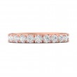 FlyerFit® 18K Pink Gold Micropave Cutdown Wedding Band
