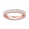 FlyerFit® 18K Pink Gold Micropave Cutdown Wedding Band
