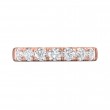 FlyerFit® 18K Pink Gold Micropave Cutdown Wedding Band