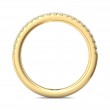 FlyerFit® 18K Yellow Gold Micropave Cutdown Wedding Band