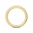FlyerFit® 14K Yellow Gold Micropave Cutdown Wedding Band