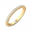 FlyerFit® 14K Yellow Gold Micropave Cutdown Wedding Band
