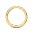 FlyerFit® 18K Yellow Gold Micropave Cutdown Wedding Band