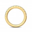 FlyerFit® 18K Yellow Gold Micropave Cutdown Wedding Band