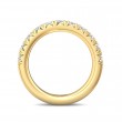 FlyerFit® 14K Yellow Gold Micropave Cutdown Wedding Band