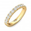 FlyerFit® 14K Yellow Gold Micropave Cutdown Wedding Band