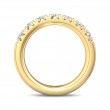 FlyerFit® 14K Yellow Gold Micropave Cutdown Wedding Band