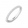 FlyerFit® Platinum Micropave Cut Down Wedding Band