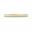 FlyerFit® 18K Yellow Gold Micropave Cutdown Wedding Band
