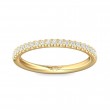 FlyerFit® 18K Yellow Gold Micropave Cutdown Wedding Band