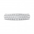 FlyerFit® 14K White Gold Micropave Wedding Band
