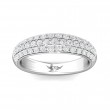 FlyerFit® 14K White Gold Micropave Wedding Band