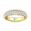 FlyerFit® 18K Yellow Gold Micropave Wedding Band