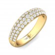 FlyerFit® 18K Yellow Gold Micropave Wedding Band