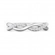FlyerFit® 18K White Gold Micropave Cutdown Wedding Band
