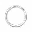FlyerFit® 18K White Gold Micropave Cutdown Wedding Band