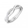 FlyerFit® 18K White Gold Micropave Cutdown Wedding Band