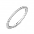 FlyerFit® Platinum Micropave Cutdown Wedding Band