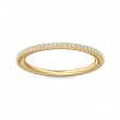 FlyerFit® 18K Yellow Gold Micropave Cutdown Wedding Band