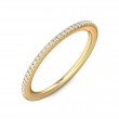 FlyerFit® 18K Yellow Gold Micropave Cutdown Wedding Band