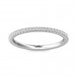 FlyerFit® 18K White Gold Micropave Cutdown Wedding Band