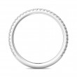 FlyerFit® 18K White Gold Micropave Cutdown Wedding Band