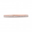 FlyerFit® 18K Pink Gold Micropave Cutdown Wedding Band