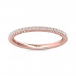 FlyerFit® 18K Pink Gold Micropave Cutdown Wedding Band